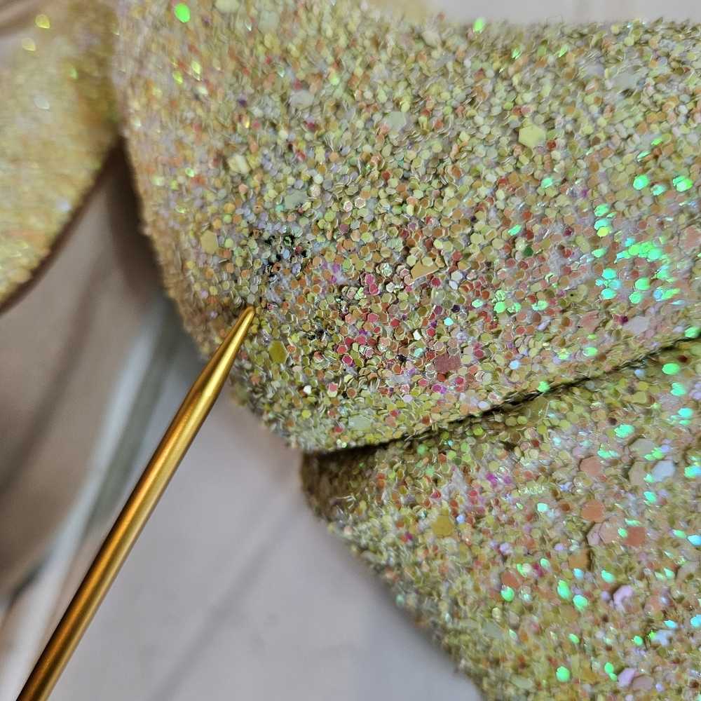 Free People Glitter Ankle-Strap Block Heel in Yellow Gold - Picture 15 of 16